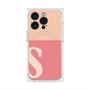 プレミアムスクエアケース with MagSafe［ オリジナル - initial two tone - S pink ］