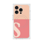 プレミアムスクエアケース with MagSafe［ オリジナル - initial two tone - S pink ］