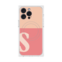 プレミアムスクエアケース with MagSafe［ オリジナル - initial two tone - S pink ］