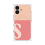 プレミアムスクエアケース with MagSafe［ オリジナル - initial two tone - S pink ］
