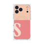 プレミアムスクエアケース with MagSafe［ オリジナル - initial two tone - S pink ］