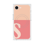 プレミアムスクエアケース with MagSafe［ オリジナル - initial two tone - S pink ］