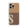プレミアムスクエアケース with MagSafe［ オリジナル - initial two tone - S brown ］