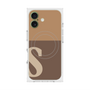 プレミアムスクエアケース with MagSafe［ オリジナル - initial two tone - S brown ］