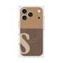 プレミアムスクエアケース with MagSafe［ オリジナル - initial two tone - S brown ］