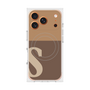 プレミアムスクエアケース with MagSafe［ オリジナル - initial two tone - S brown ］