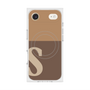 プレミアムスクエアケース with MagSafe［ オリジナル - initial two tone - S brown ］
