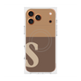 プレミアムスクエアケース with MagSafe［ オリジナル - initial two tone - S brown ］