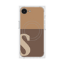 プレミアムスクエアケース with MagSafe［ オリジナル - initial two tone - S brown ］
