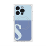 プレミアムスクエアケース with MagSafe［ オリジナル - initial two tone - S blue ］