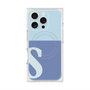 プレミアムスクエアケース with MagSafe［ オリジナル - initial two tone - S blue ］