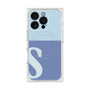 プレミアムスクエアケース with MagSafe［ オリジナル - initial two tone - S blue ］