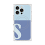 プレミアムスクエアケース with MagSafe［ オリジナル - initial two tone - S blue ］