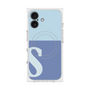 プレミアムスクエアケース with MagSafe［ オリジナル - initial two tone - S blue ］