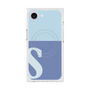 プレミアムスクエアケース with MagSafe［ オリジナル - initial two tone - S blue ］
