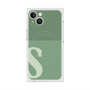 プレミアムスクエアケース with MagSafe［ オリジナル - initial two tone - S green ］
