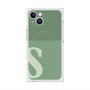 プレミアムスクエアケース with MagSafe［ オリジナル - initial two tone - S green ］