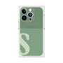 プレミアムスクエアケース with MagSafe［ オリジナル - initial two tone - S green ］