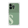 プレミアムスクエアケース with MagSafe［ オリジナル - initial two tone - S green ］