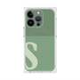 プレミアムスクエアケース with MagSafe［ オリジナル - initial two tone - S green ］
