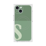 プレミアムスクエアケース with MagSafe［ オリジナル - initial two tone - S green ］