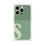 プレミアムスクエアケース with MagSafe［ オリジナル - initial two tone - S green ］