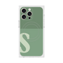 プレミアムスクエアケース with MagSafe［ オリジナル - initial two tone - S green ］