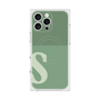 プレミアムスクエアケース with MagSafe［ オリジナル - initial two tone - S green ］