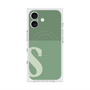 プレミアムスクエアケース with MagSafe［ オリジナル - initial two tone - S green ］