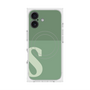 プレミアムスクエアケース with MagSafe［ オリジナル - initial two tone - S green ］
