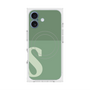 プレミアムスクエアケース with MagSafe［ オリジナル - initial two tone - S green ］