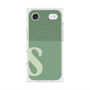プレミアムスクエアケース with MagSafe［ オリジナル - initial two tone - S green ］