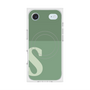 プレミアムスクエアケース with MagSafe［ オリジナル - initial two tone - S green ］