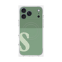 プレミアムスクエアケース with MagSafe［ オリジナル - initial two tone - S green ］