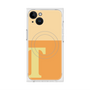 プレミアムスクエアケース with MagSafe［ オリジナル - initial two tone - T orange ］