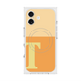 プレミアムスクエアケース with MagSafe［ オリジナル - initial two tone - T orange ］