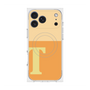 プレミアムスクエアケース with MagSafe［ オリジナル - initial two tone - T orange ］