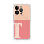 プレミアムスクエアケース with MagSafe［ オリジナル - initial two tone - T pink ］
