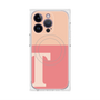 プレミアムスクエアケース with MagSafe［ オリジナル - initial two tone - T pink ］