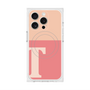 プレミアムスクエアケース with MagSafe［ オリジナル - initial two tone - T pink ］