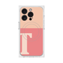 プレミアムスクエアケース with MagSafe［ オリジナル - initial two tone - T pink ］