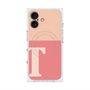プレミアムスクエアケース with MagSafe［ オリジナル - initial two tone - T pink ］