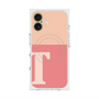 プレミアムスクエアケース with MagSafe［ オリジナル - initial two tone - T pink ］