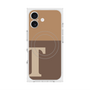プレミアムスクエアケース with MagSafe［ オリジナル - initial two tone - T brown ］