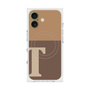 プレミアムスクエアケース with MagSafe［ オリジナル - initial two tone - T brown ］
