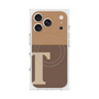 プレミアムスクエアケース with MagSafe［ オリジナル - initial two tone - T brown ］