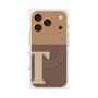 プレミアムスクエアケース with MagSafe［ オリジナル - initial two tone - T brown ］
