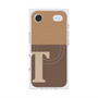プレミアムスクエアケース with MagSafe［ オリジナル - initial two tone - T brown ］