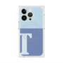 プレミアムスクエアケース with MagSafe［ オリジナル - initial two tone - T blue ］