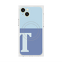 プレミアムスクエアケース with MagSafe［ オリジナル - initial two tone - T blue ］